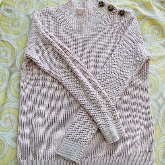 GAP Mockneck Button Shoulder Sweater TALL - Picture 4 of 6